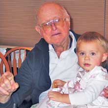 The late Wade Hill with great granddaughter Phoenix Sherwood Hill.
