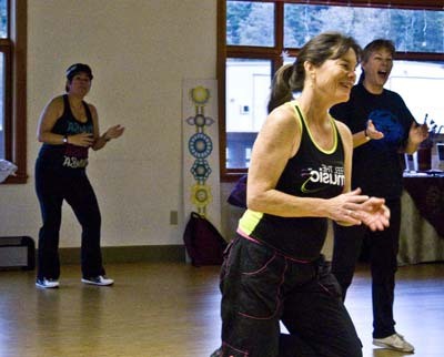 Cynthia Burke leads one of her Zumba classes at XYZ Movement Arts Studio.