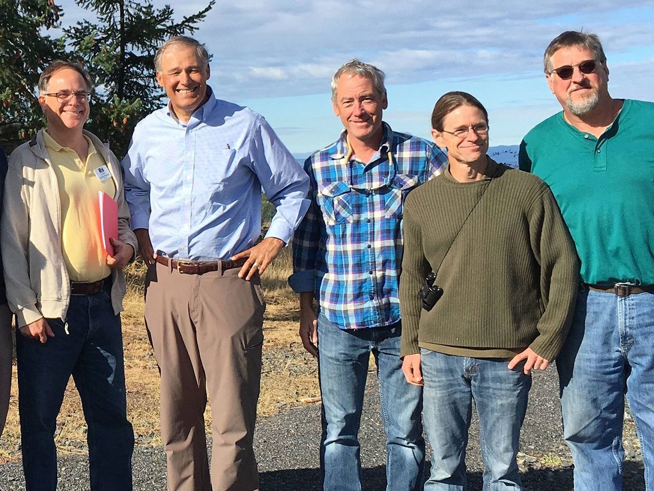 Contributed photo/Land Bank                                Governor Inslee tours Mount Grant Preserve last Labor Day.