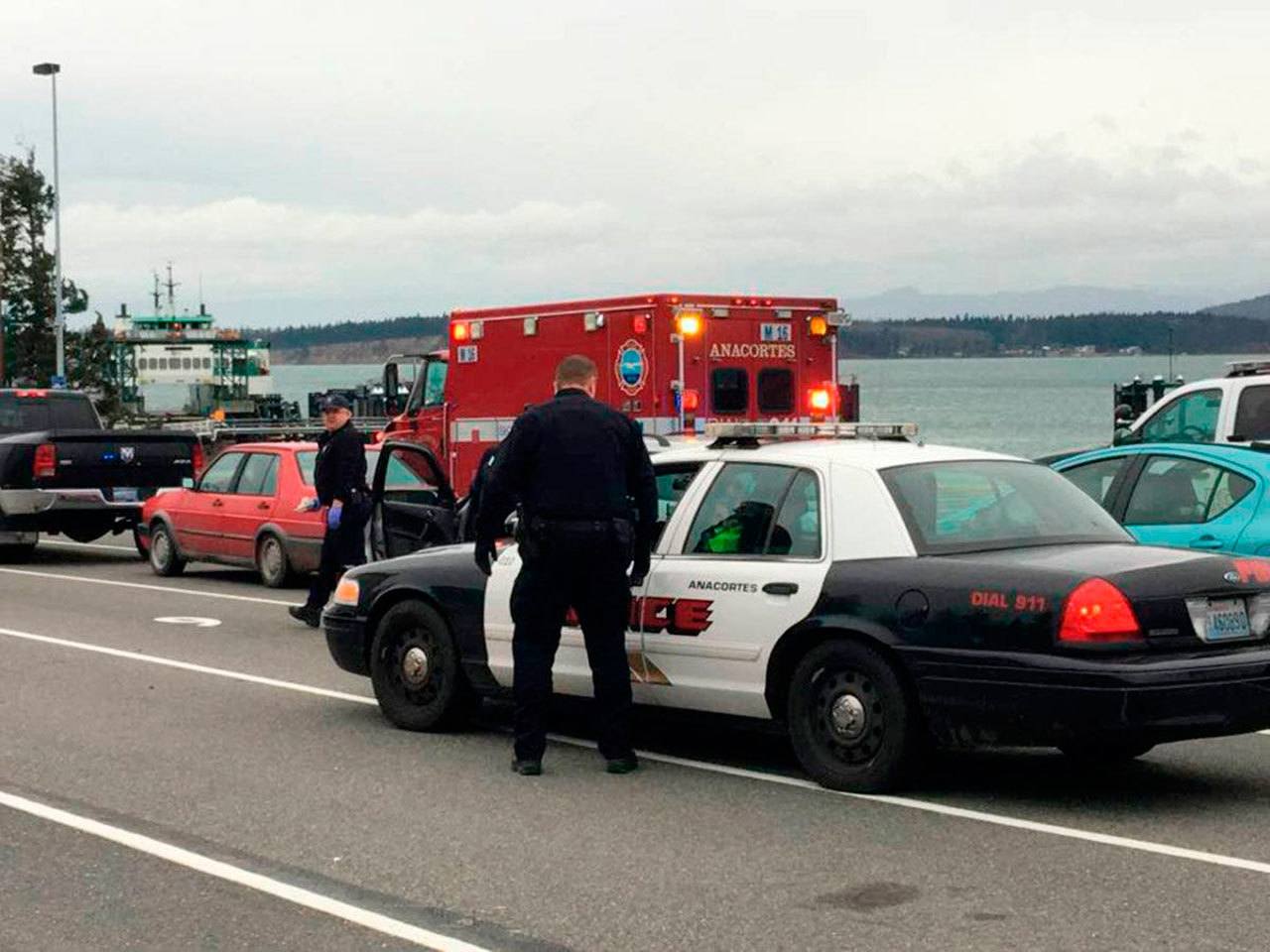 Pedestrian hit by car at Anacortes ferry landing