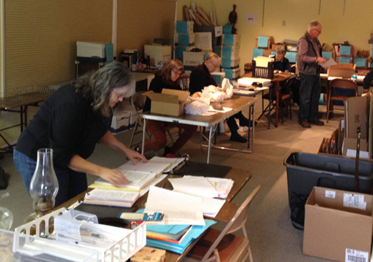 Contributed photo/San Juan Historical Society and Museum                                Twenty volunteers spent 232 hours and sorted through more than 150 boxes in the first phase of the museum&rsquo;s archival project.