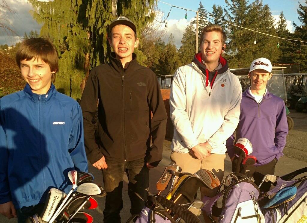 Contributed photo                                Golf left to right: Levi D, Tanner Wilson, Joe Stewart, and Dylan Posenjak.