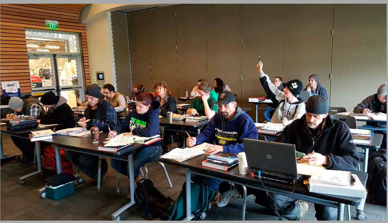 Contributed photo/EDC                                Students participate in a marine electrical systems theory class.