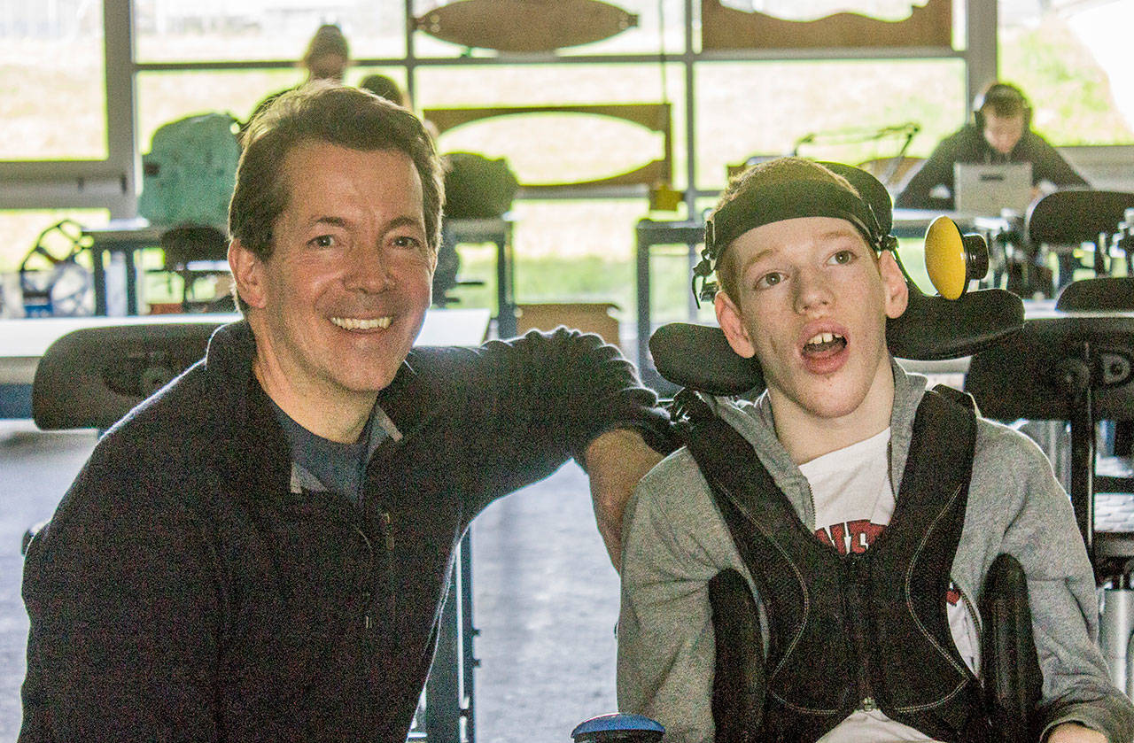 Staff photo/Hayley Day                                Stanford professor John Moalli designed a class based on his experience with FHHS freshman Zach Crighton.