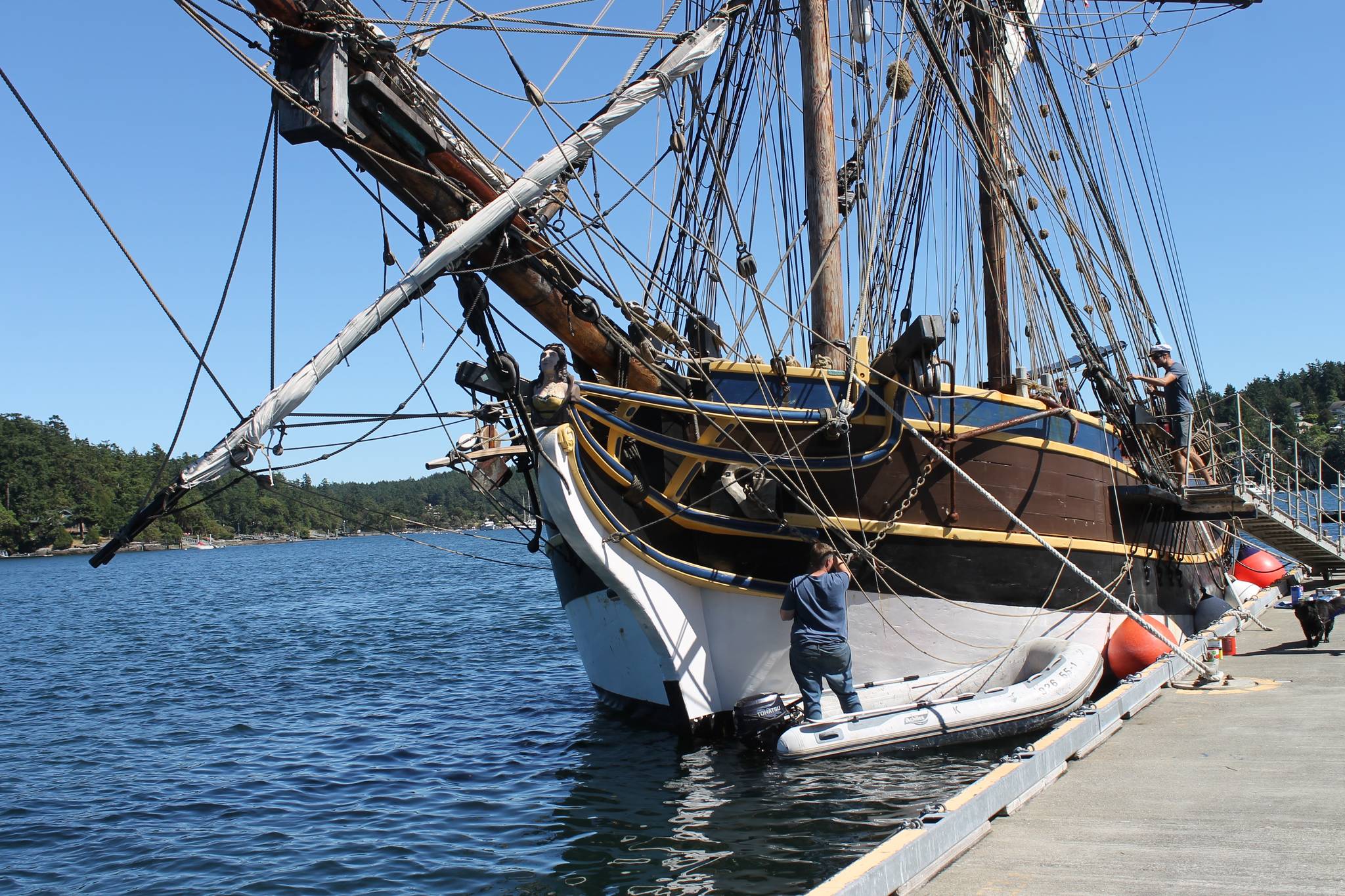 Staff photo/Hayley Day                                Pirate ships are docked at the Port of Friday Harbor from Friday, June 23 through Sunday, June 25.
