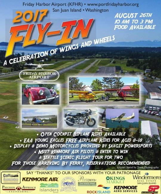 Enjoy wings and wheels at Friday Harbor Airport’s Fly-In