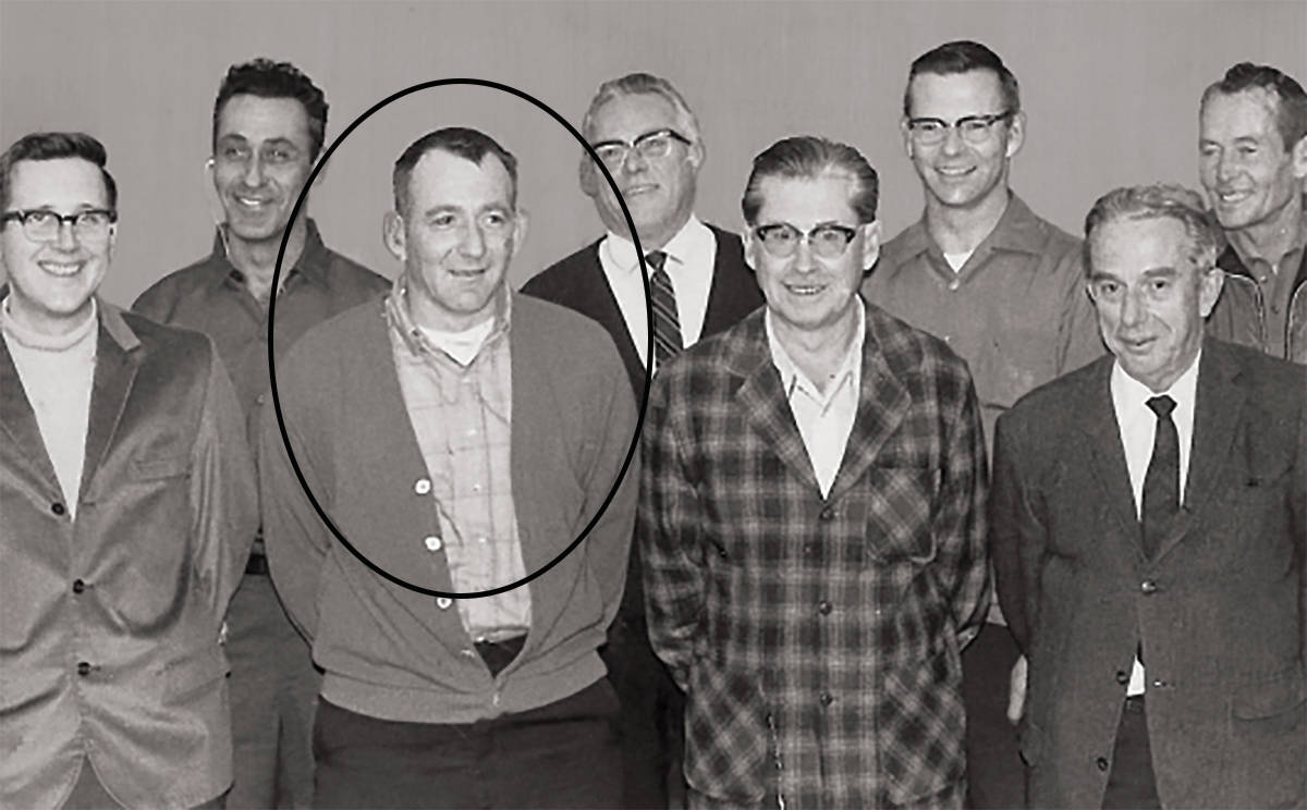 Contributed photo/OPALCO                                The submarine cable is named after George Goff, OPALCO superintendent circa 1970, who is circled in the above photo.