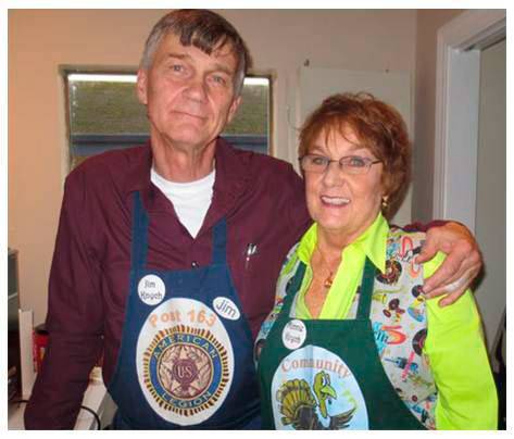 Jim and Minnie Knych are the organizers of the Community Thanksgiving Dinner.