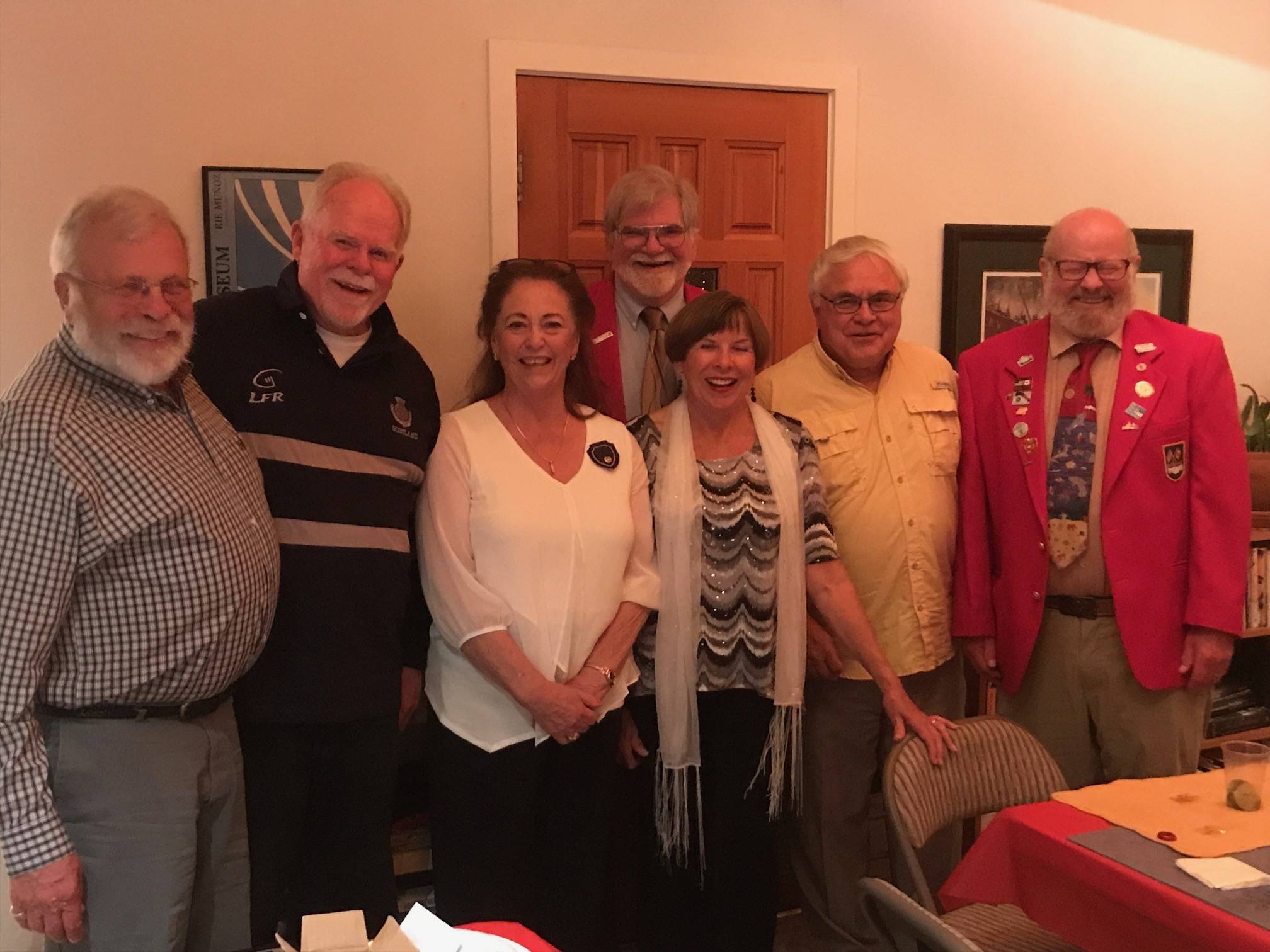 Contributed photo                                Pictured, left to right, are Jerry Ball, past president; David Eden, vice president; Vicky Thalacker, president; Chris Hartman, District 20 Lt. Governor; Nancy Fusare, secretary; Jack Rice, treasurer; and Dave McMillin, past District 20 Lt. Governor.