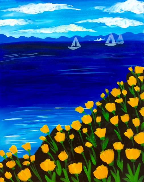 Contributed image/SJIMA                                Paint “Poppies by the Sea” on Tuesday, Oct. 24.