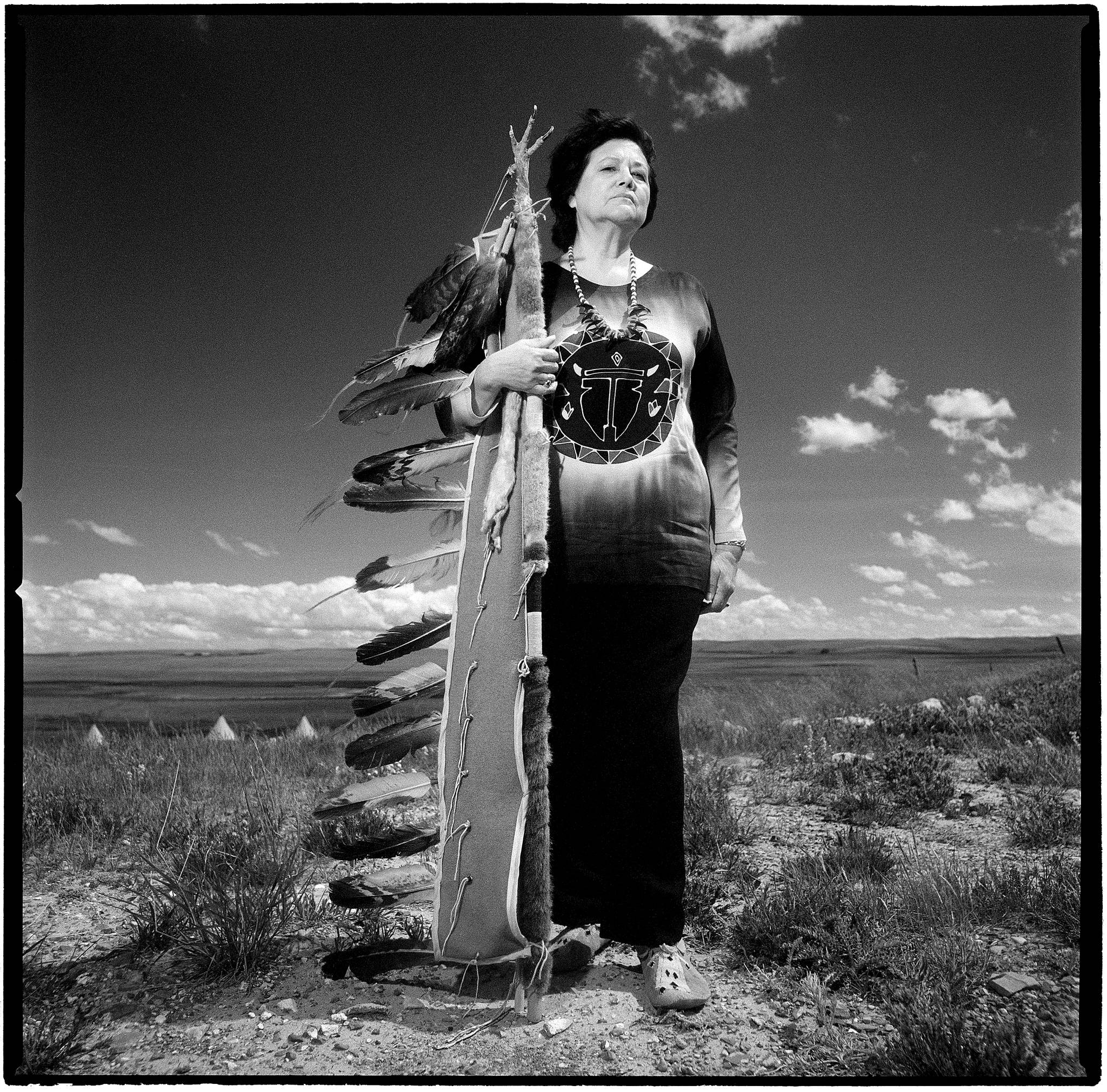 Contributed photo / Karen Kuehn                                 Elouise Cobell was honored with warrior status after suing the Bureau of Indian Affairs and the Department of the Interior.
