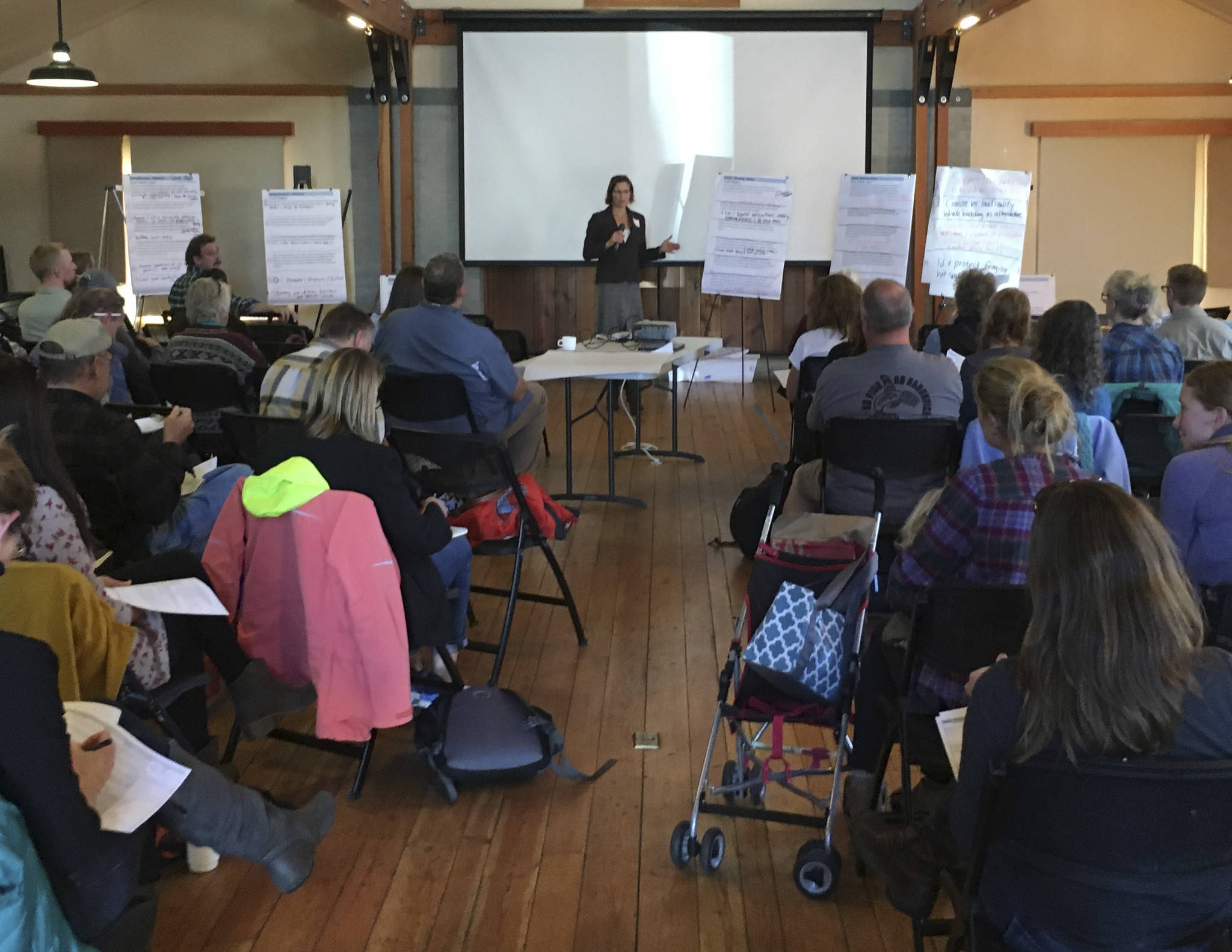 Contributed photo/Kendra Smith                                About 92 workshop attendees discussed county solutions to orca protection on Oct. 27.