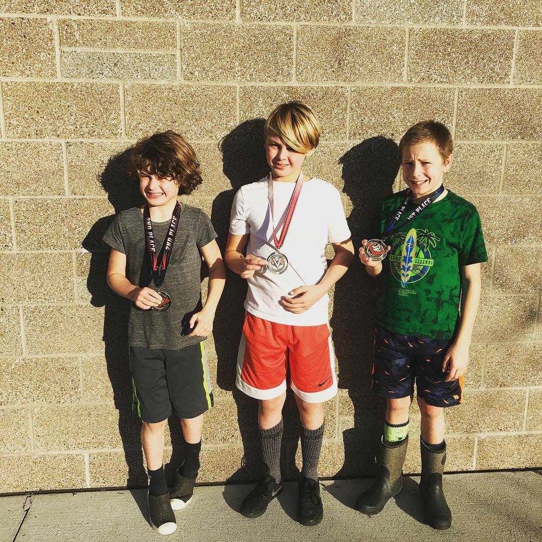 Contributed photo                                Channing Kleine 2nd Place, Pierce Kleine 2nd Place, Wiley McCutcheon wins champion.