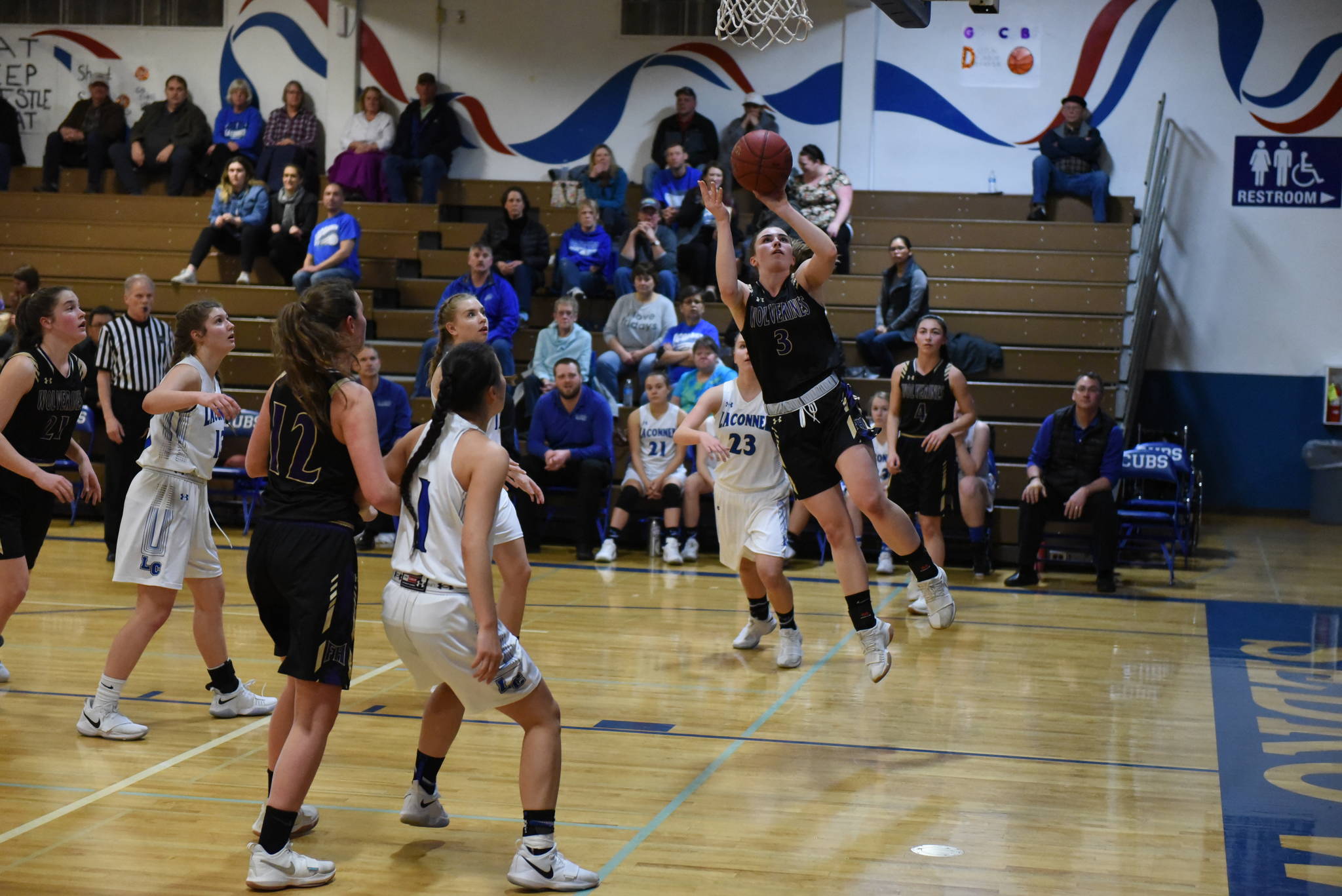 Contributed photo/John Stimpson                                Savannah Hoffman for a 2-point shot.