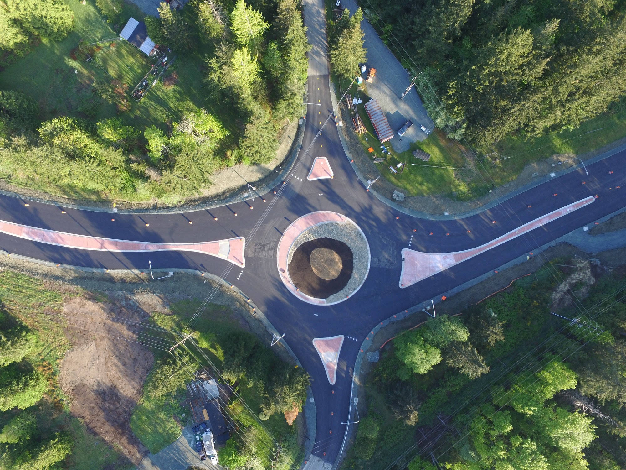 Contributed photo/WSDOT                                The complete roundabout at State Route 20 and Miller and Gibralter Roads.