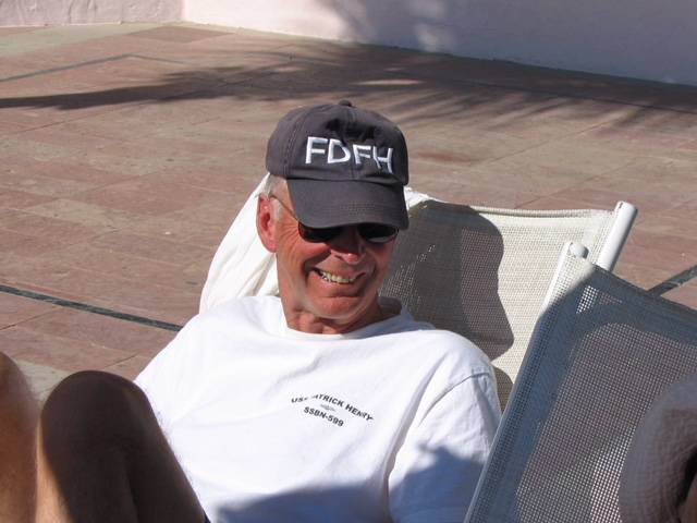 Contributed photo/Nancy Jones. David Jones shows off his Friday Harbor hat while relaxing in Mexico.