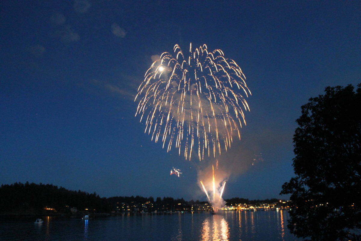Staff photo/Heather Spaulding                                Fireworks on Fourth of July in 2017.