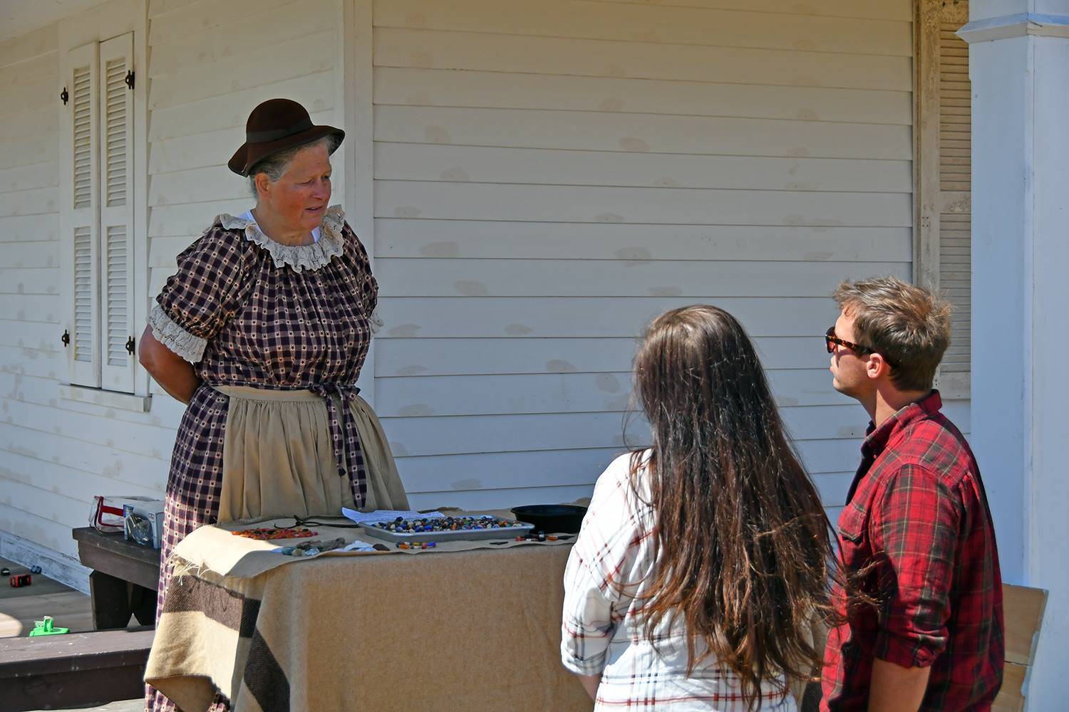 Contributed photo/San Juan Island National Historical Park                                Attendees talk to a historical actor at English Camp.