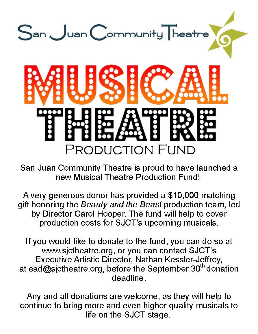 Donate to San Juan Community Theatre musical production fund