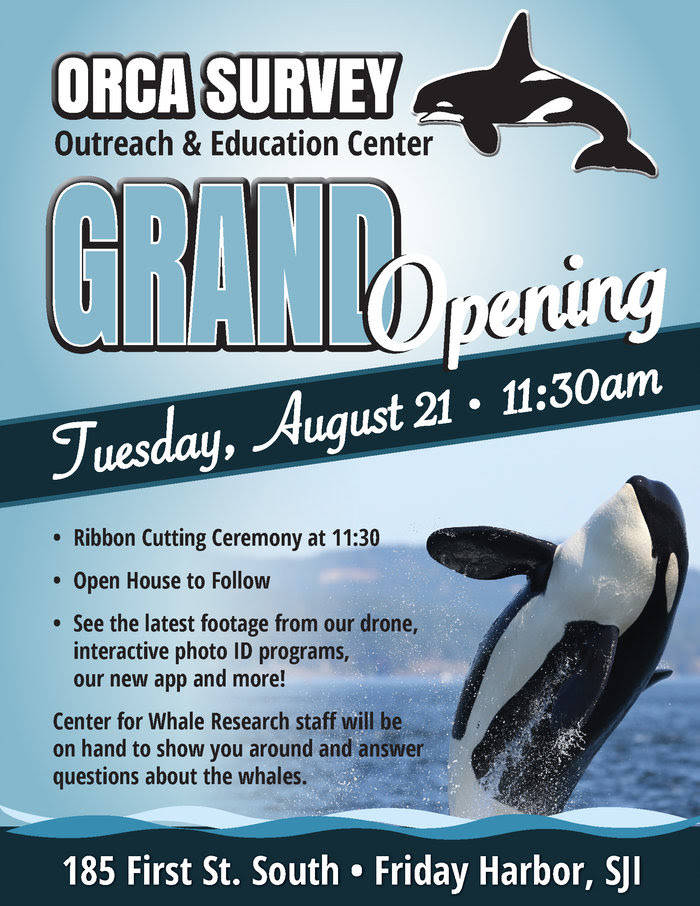 Center for Whale Research outreach venue grand opening, Aug, 21