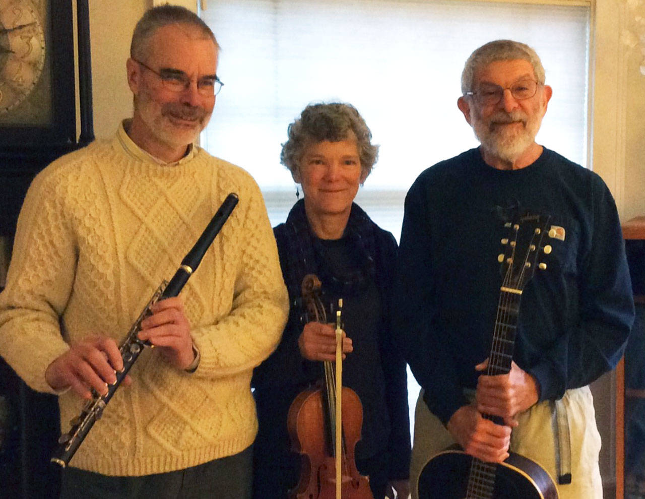Contributed photo/San Juan Island Contra Dance The Luddite Ramblers (from l to r): Craig Shaw, Laurel Stone, Jay Finkelstein.