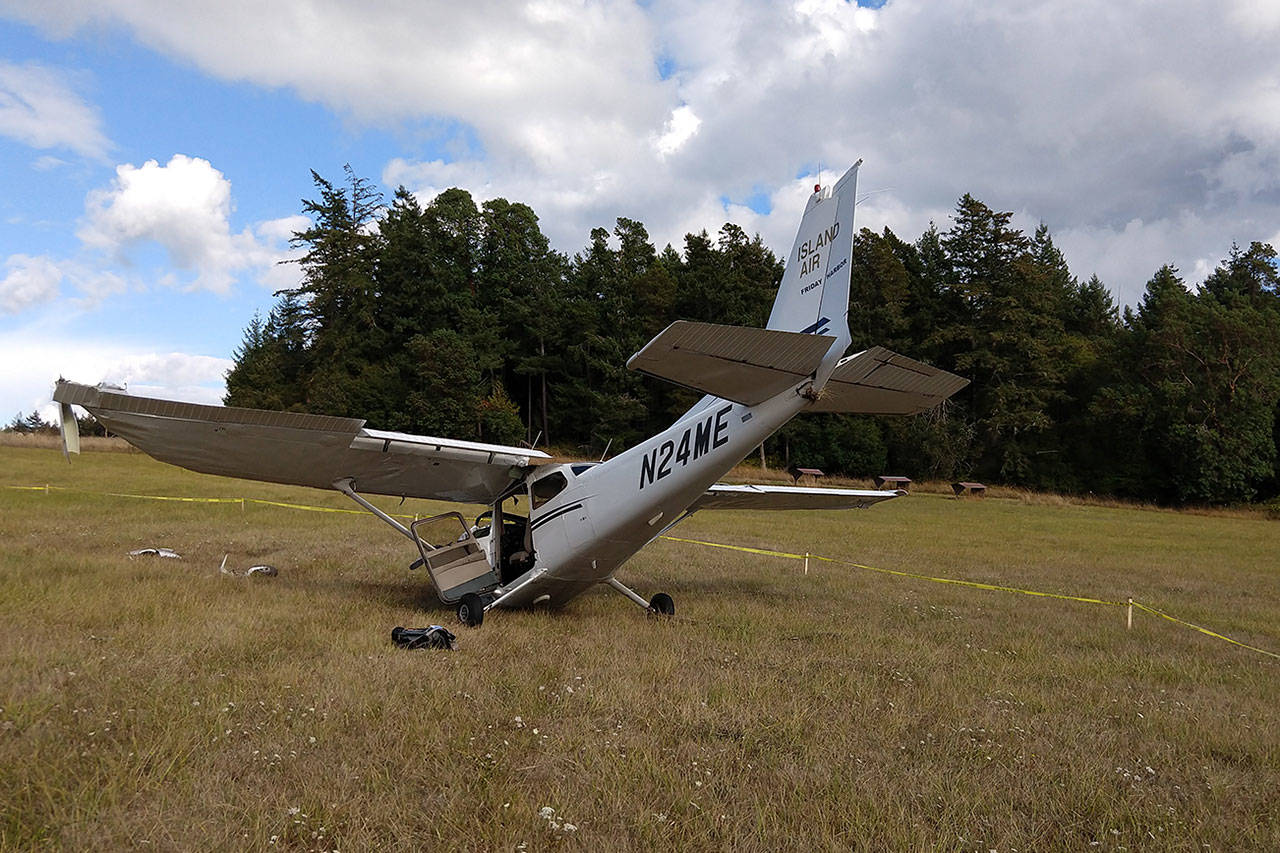 Contributed photo/Norris Palmer                                The crashed plane on Sept. 12.