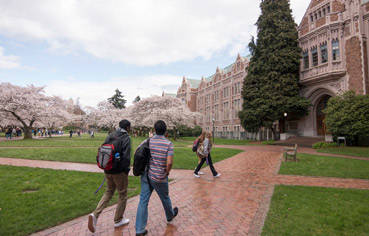Contributed photo                                Students walk the grounds of the University of Washington.