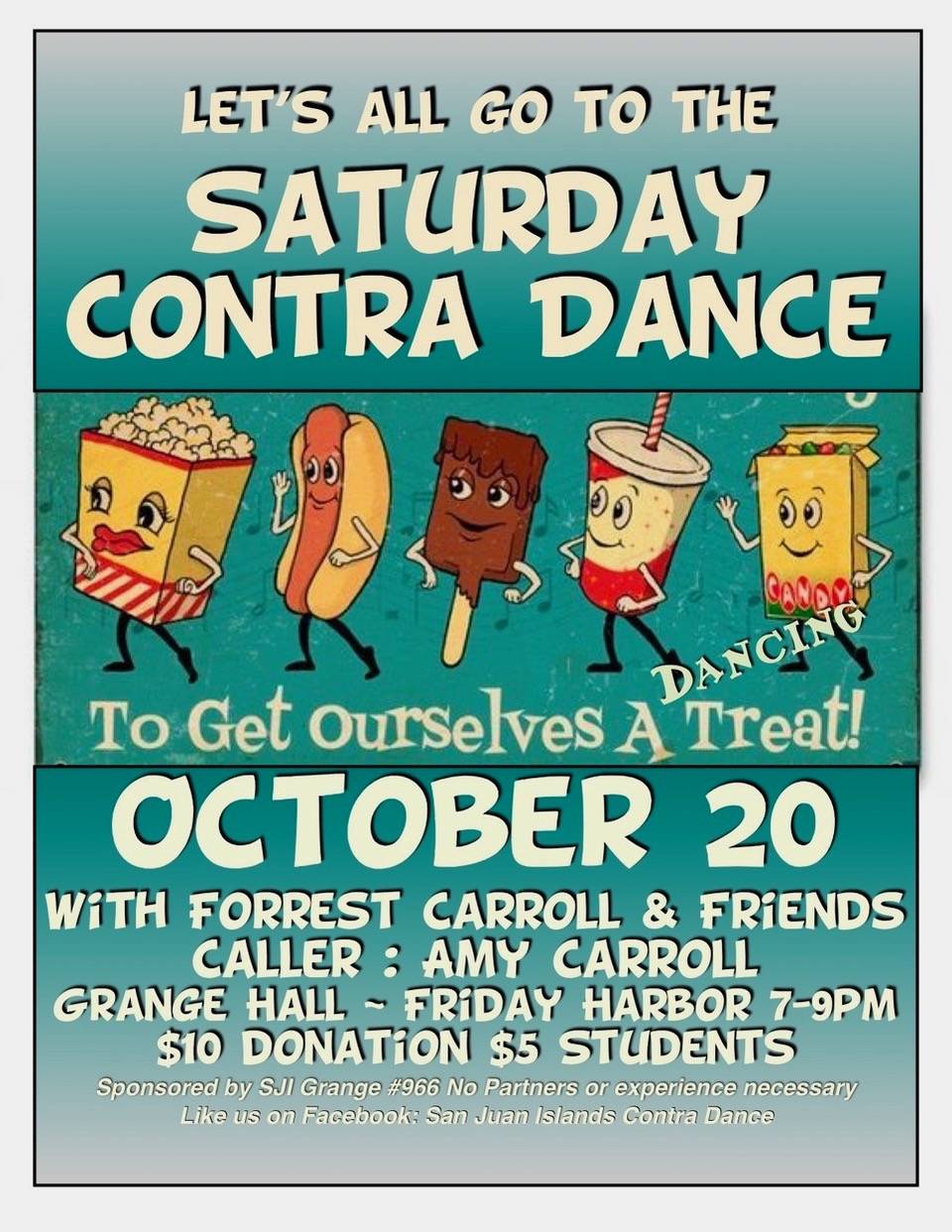 Join October contra dance at the San Juan Island Grange