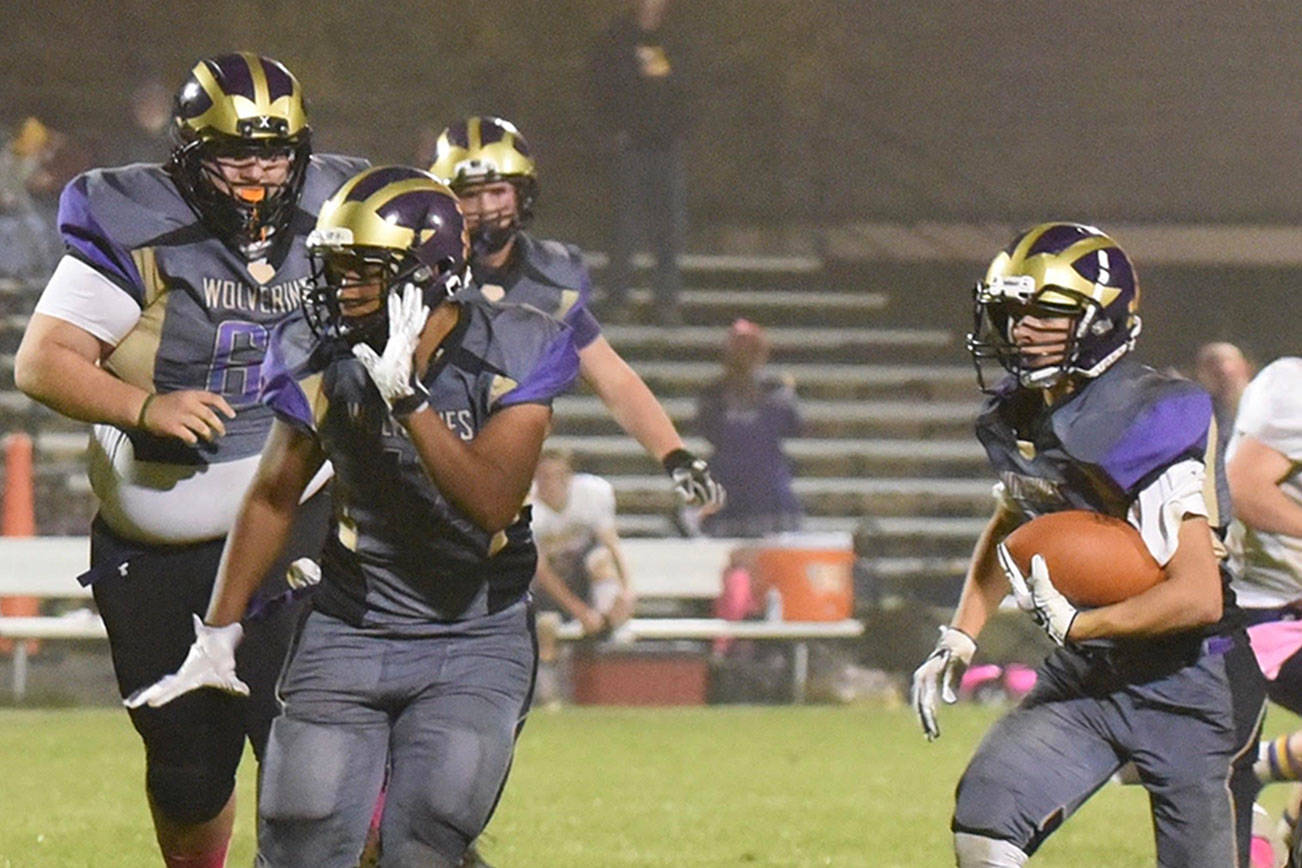 Concrete crumbles in Friday Harbor homecoming football game