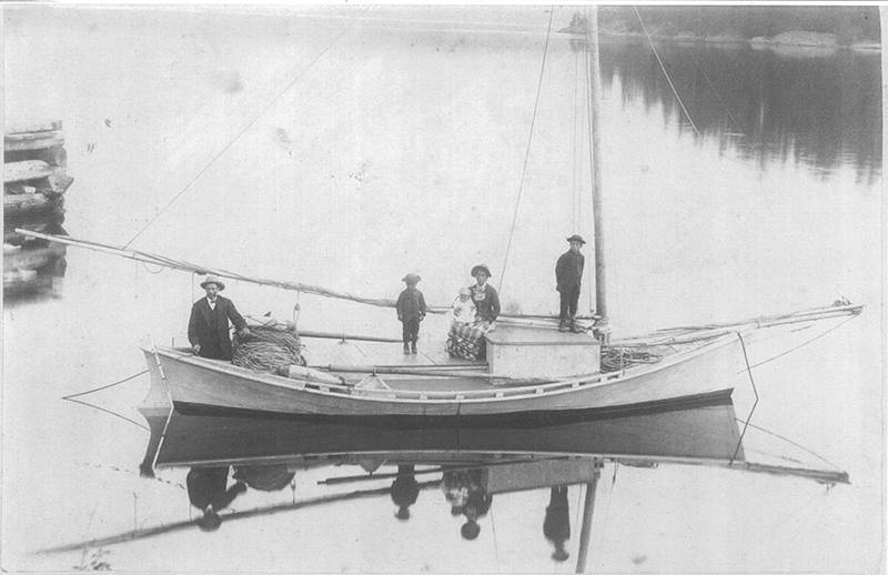 Contributed photo                                Edourd and Lena Thomas Graignic family on the City of Paris in Friday Harbor, about 1885.