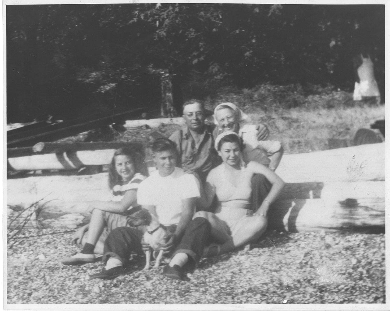 Contributed photo                                Bill Chevalier and Lizzy Graignic Chevalier’s family on Stuart Island.