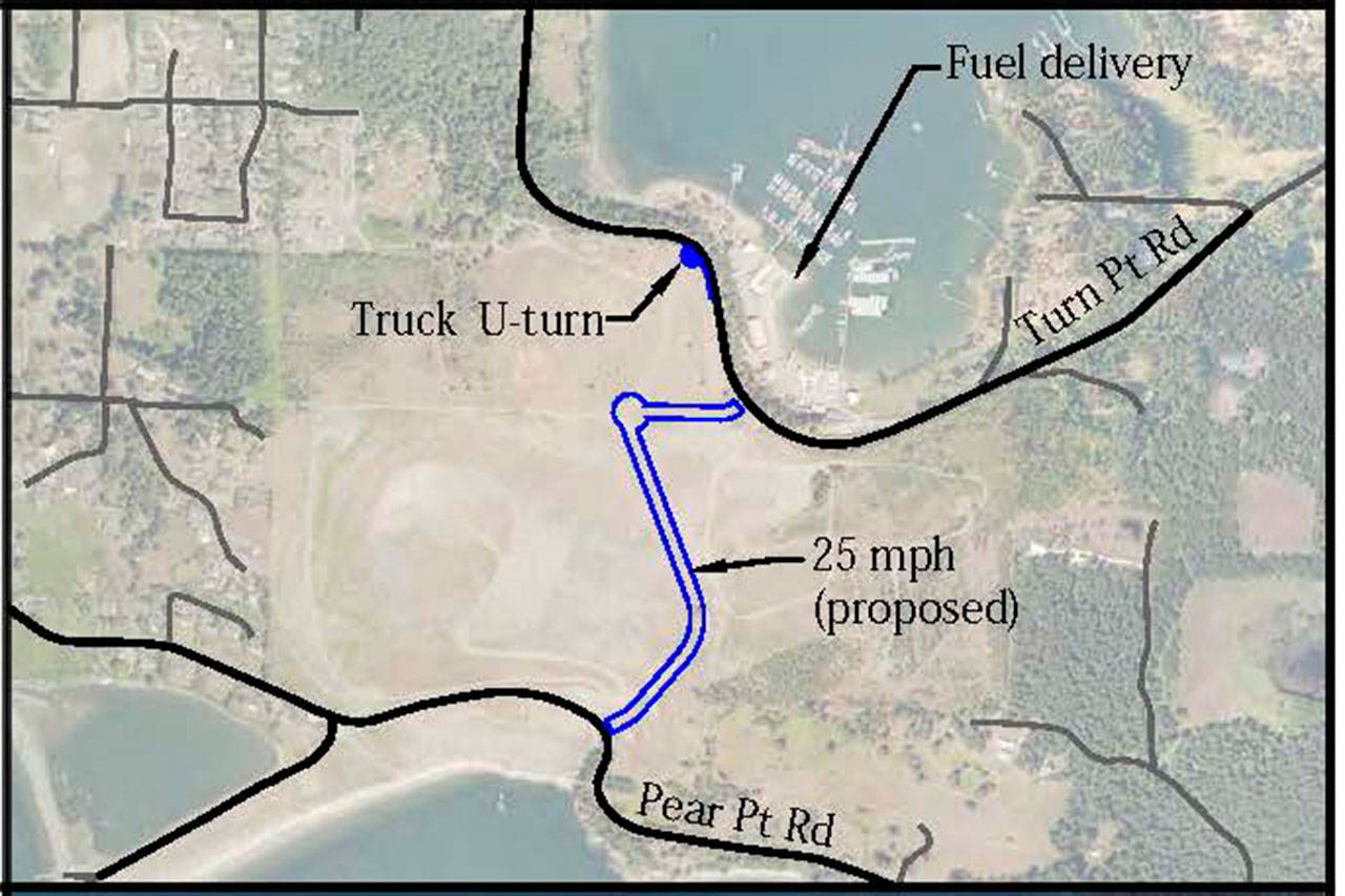 Contributed image/San Juan County                                Part of the county’s transportation improvement plan through 2024 includes a new street to connect Turn Point and Pear Point Roads.