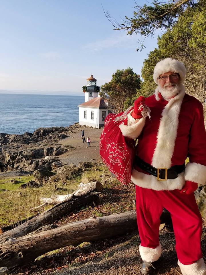 Contributed photo/Friends of Lime Kiln Society                                Santa visits Lime Kiln Point State Park.
