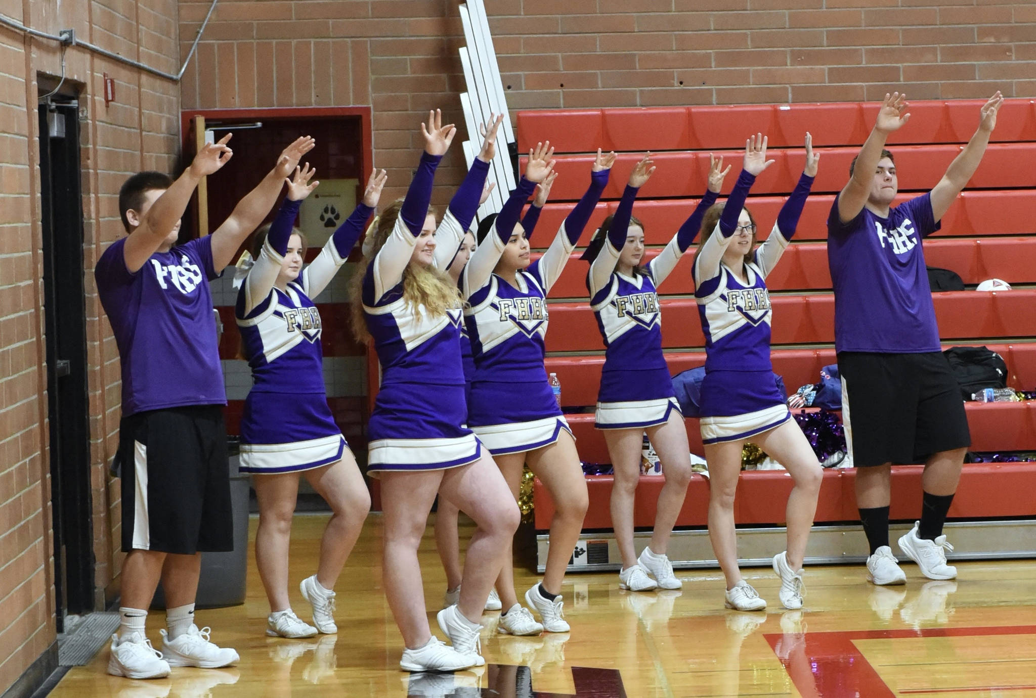 Contributed photo/John Stimpson                                Spirits were kept high by the Wolverine cheer squad.