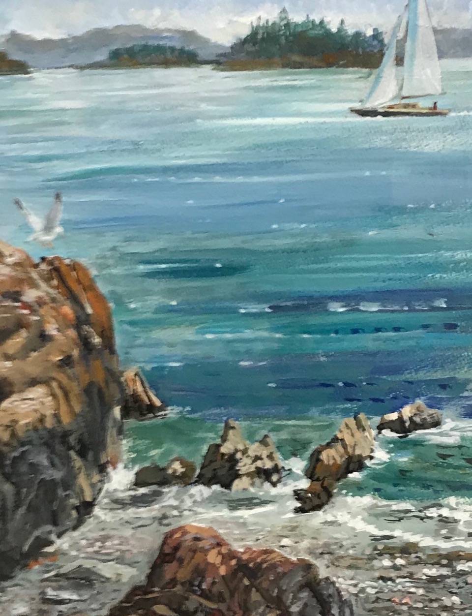 Contributed image                                “Sailing by Cattle Point Rocks” by Sam Connery.
