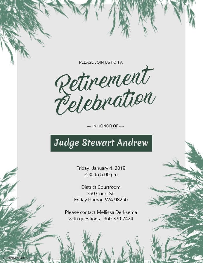 Celebrate the retirement of San Juan County District Court Judge Andrew