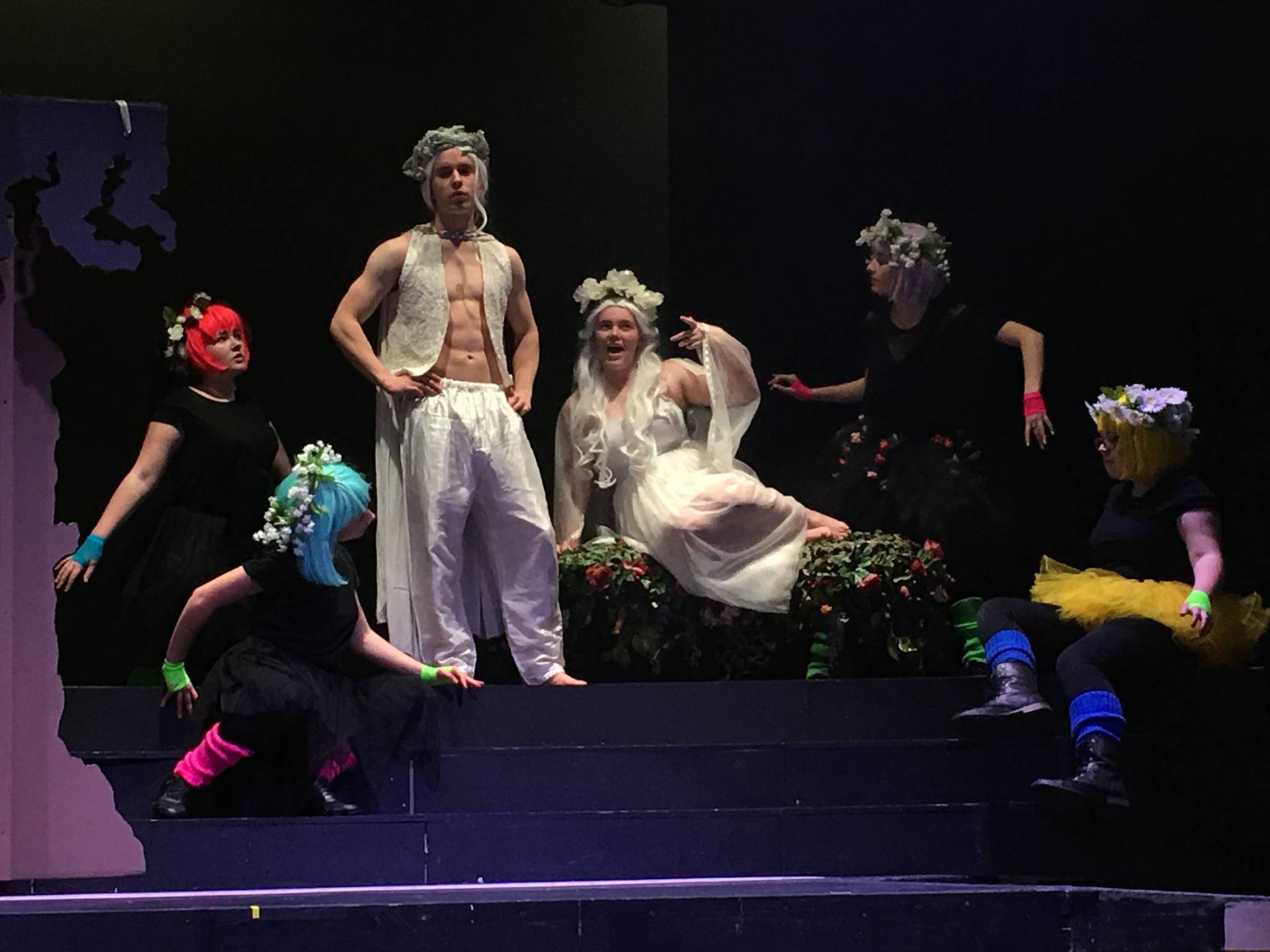 Contributed photo/ Kelley Balcomb-Bartok                                The Friday Harbor High School Drama Group in a “A Midsummer Night’s Dream.”
