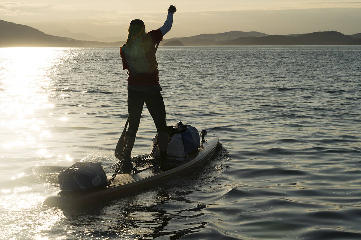 Contributed photo/Liv VonOelreich                                Karl Kruger on his standup paddleboard.