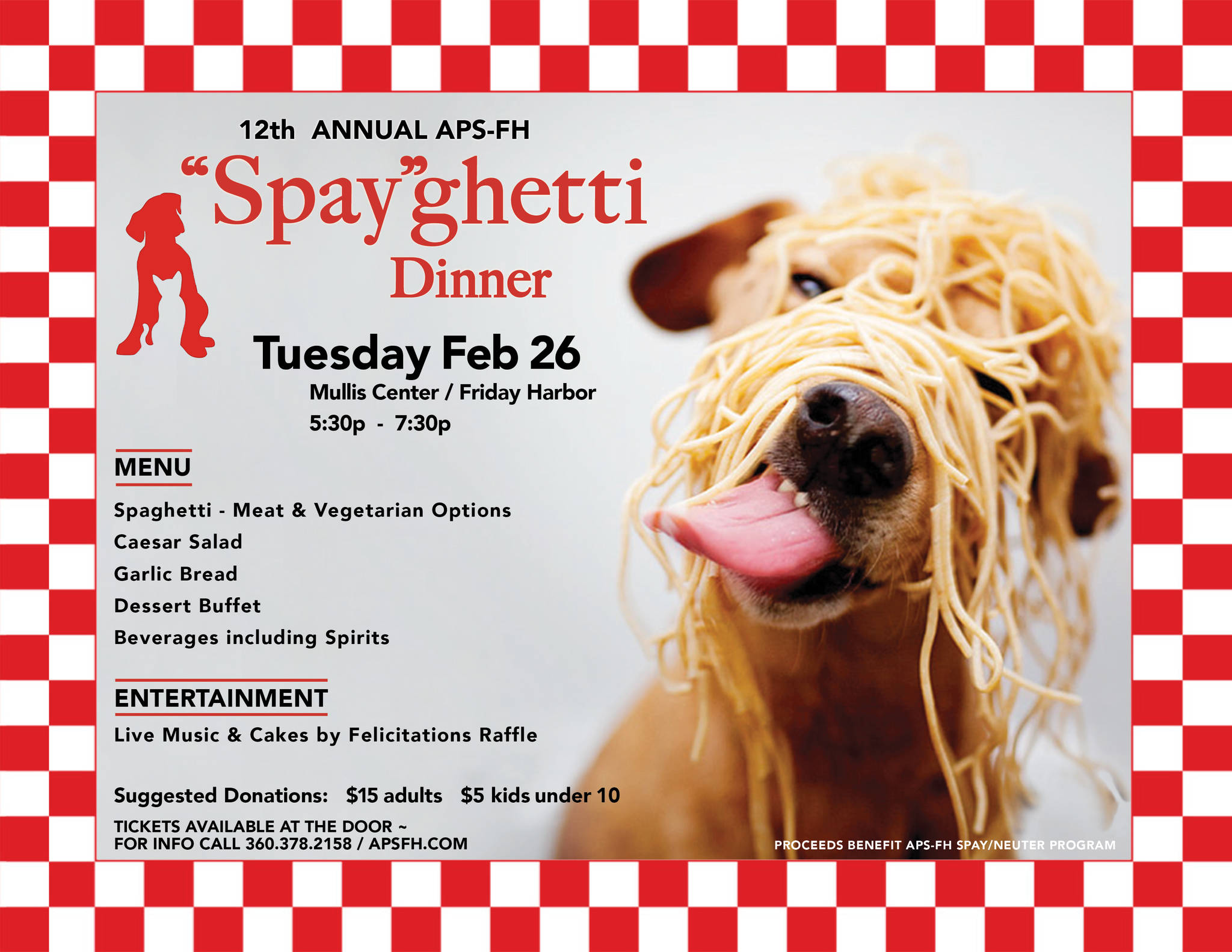 ‘Spay-Ghetti’ dinner, Feb. 26