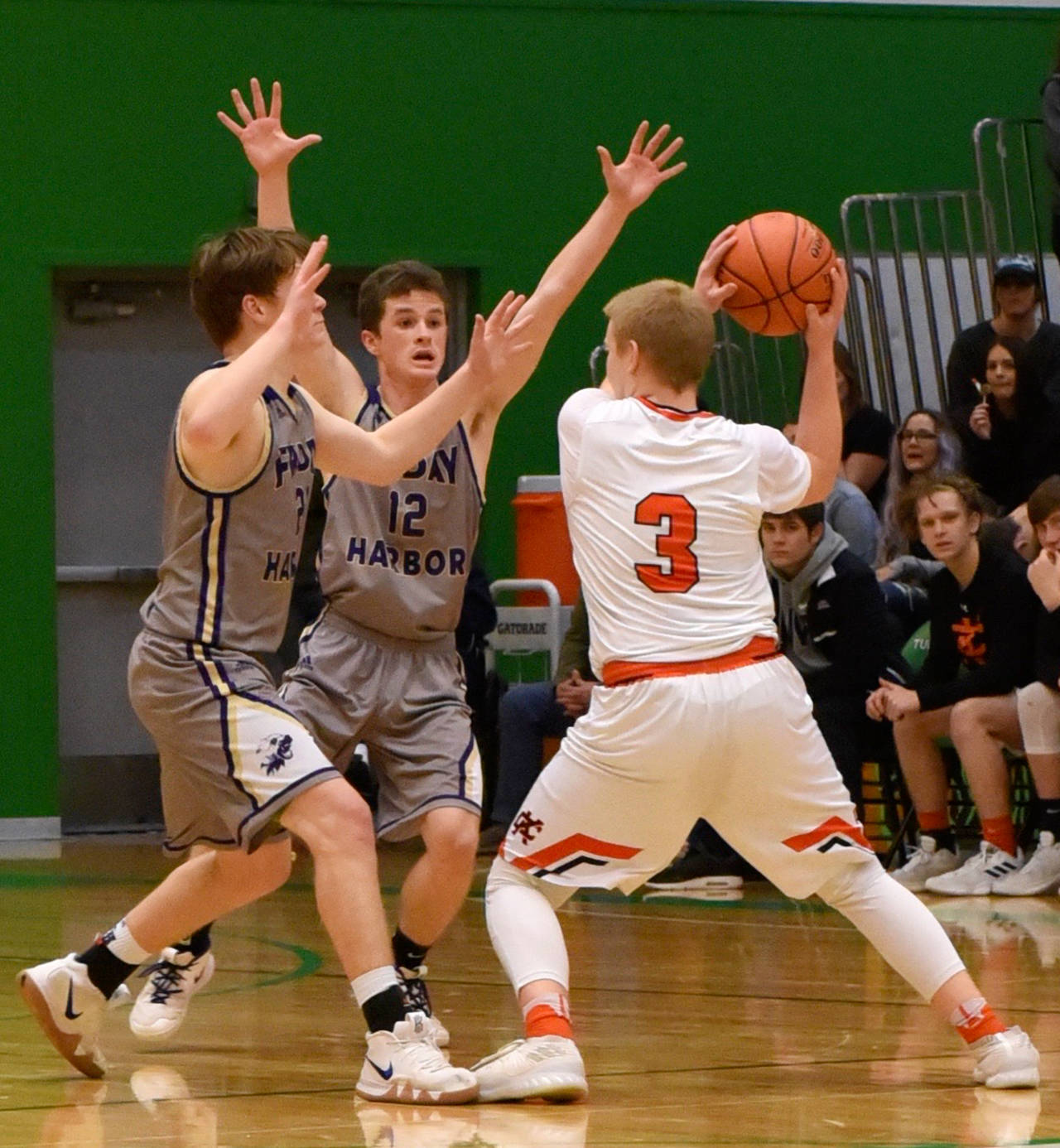 John Stimpson photo/ Chase Wilson and Ethan Germain apply defensive pressure.