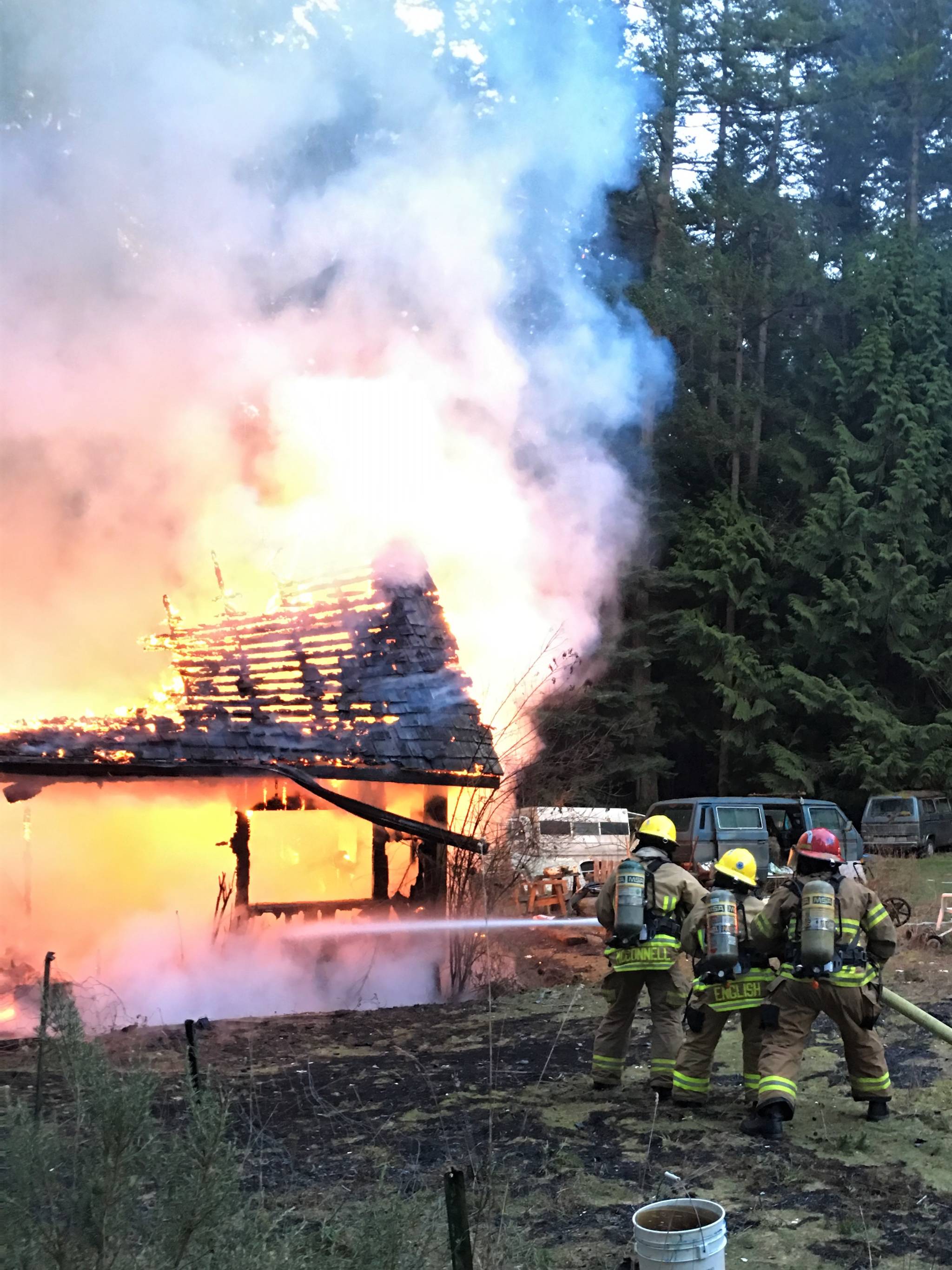 San Juan Island firefighters respond to two separate house fires