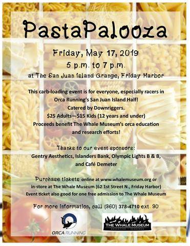 Pasta dinner fundraiser for Whale Museum, May 17