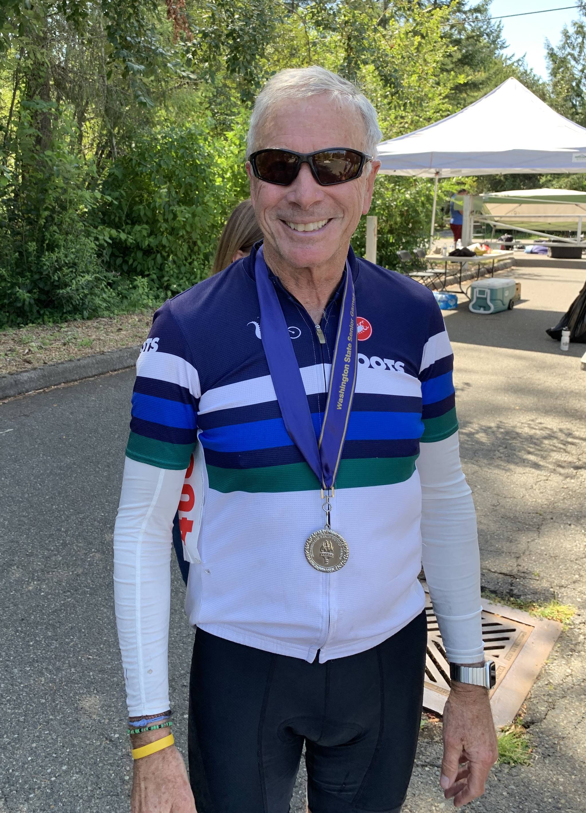 Contributed photo. Bob Staver wearing his silver medal.