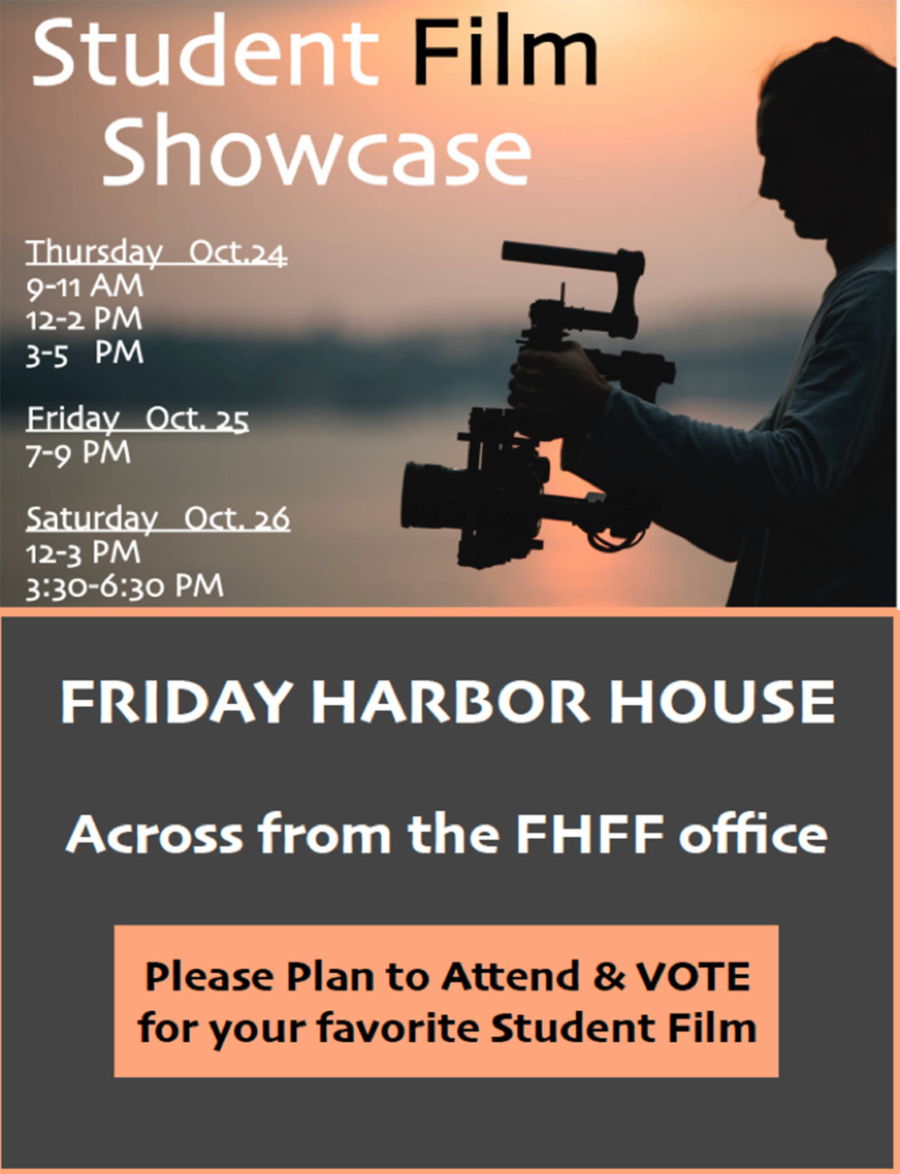 Student film showcase added to Friday Harbor Film Festival