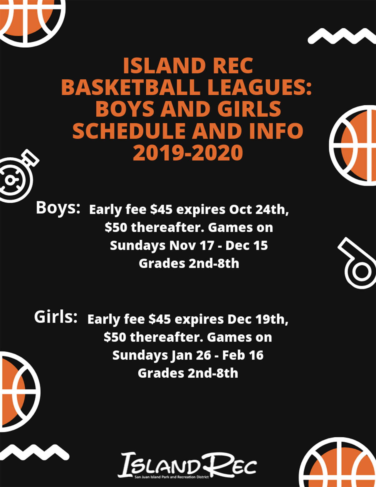 Island Rec’s basketball leagues