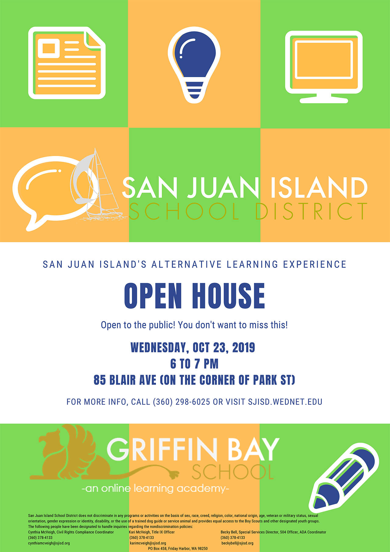 Griffin Bay open house, Oct. 23