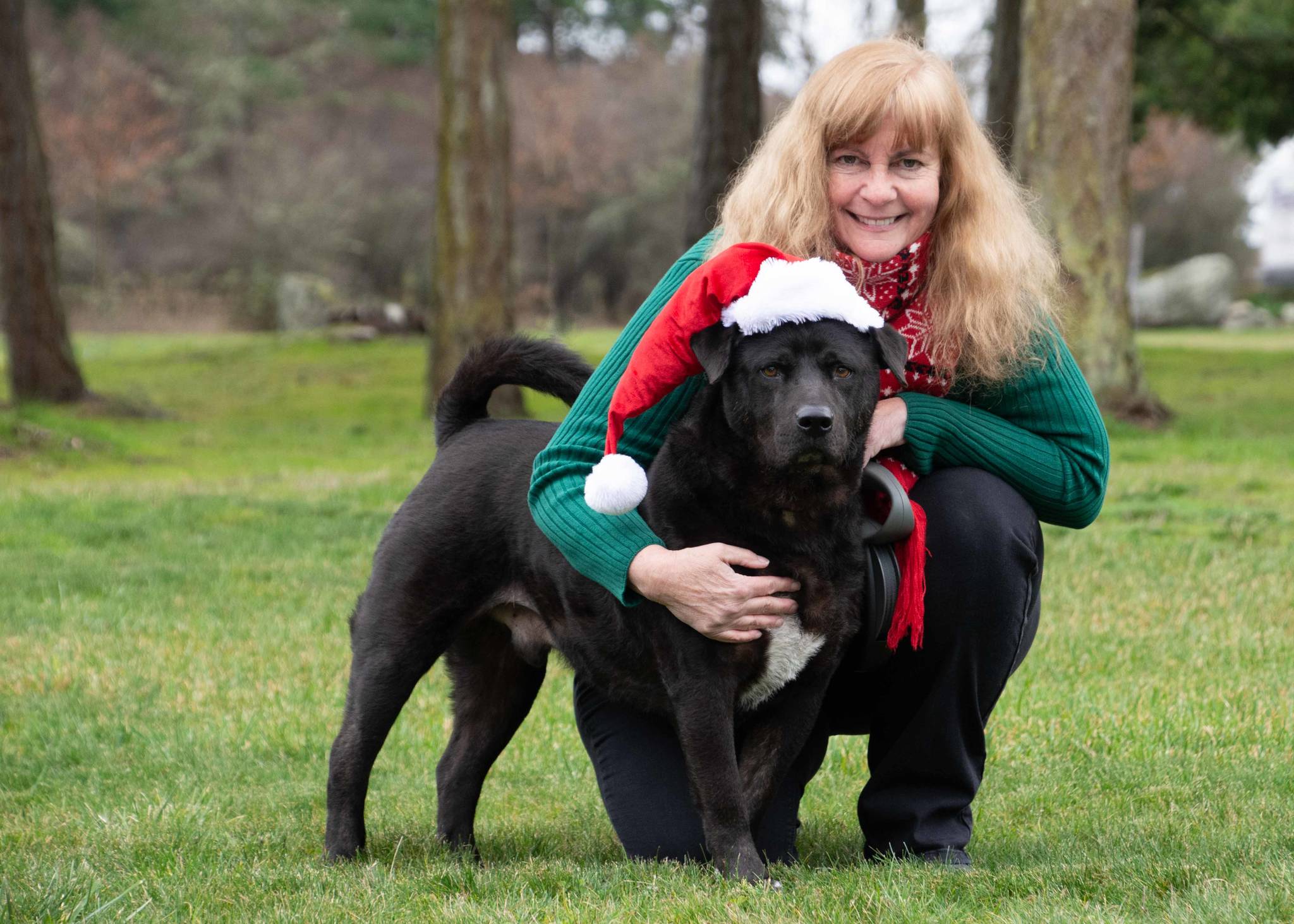 Contributed photo                                Cowboy with APS-FH Board President Susan Mazzarella.