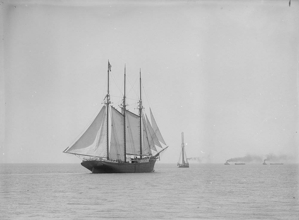 Allan C. Green, courtesy of the State Library of Victoria, Australia/contributed photo                                The schooner W.F. Jewett as it looked in 1915. Built in 1887 to haul lumber, it apparently had a role in at least one 20th century Hollywood movie.