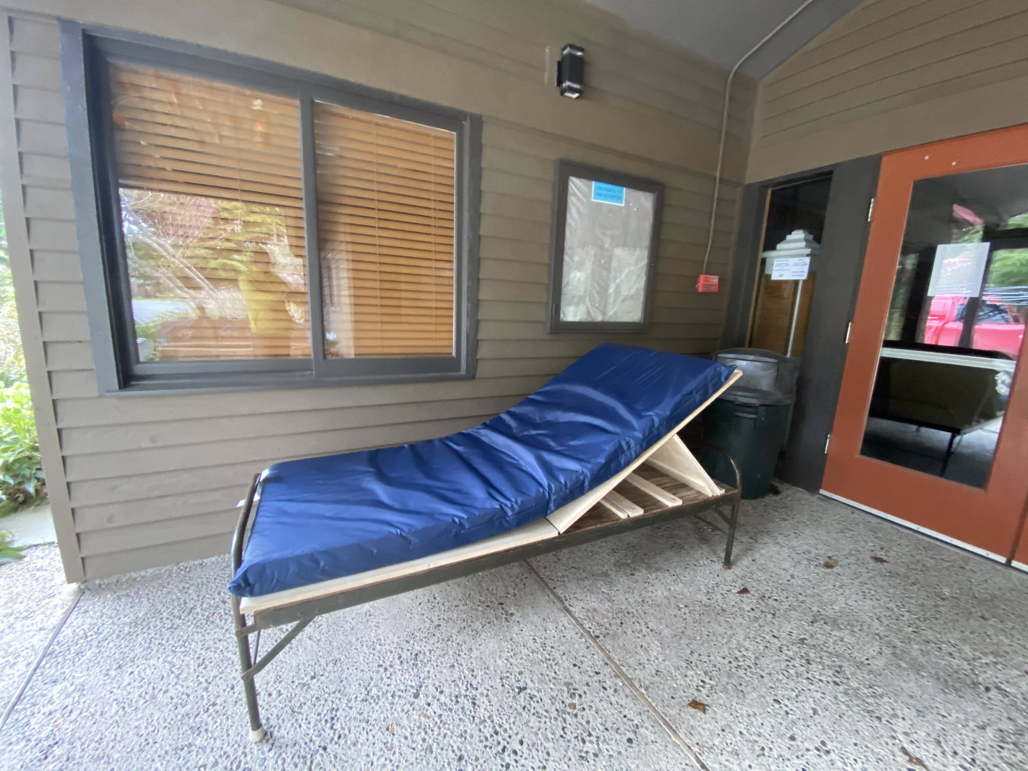 One of the completed hospital beds.
