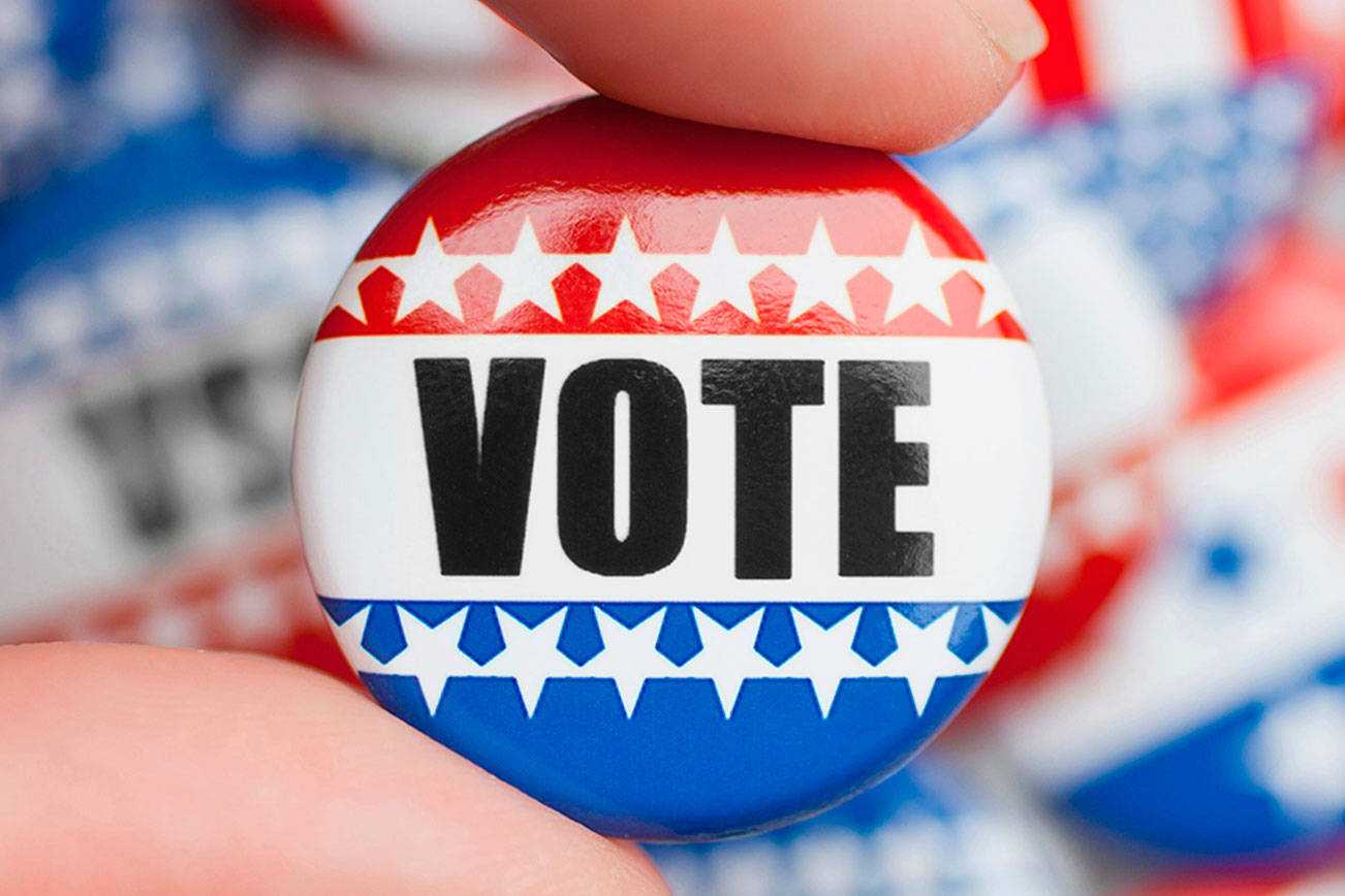 Vote pin for american election